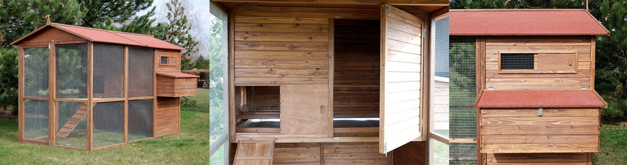 GRAND POULAILLER 8/12 POULES EN BOIS 